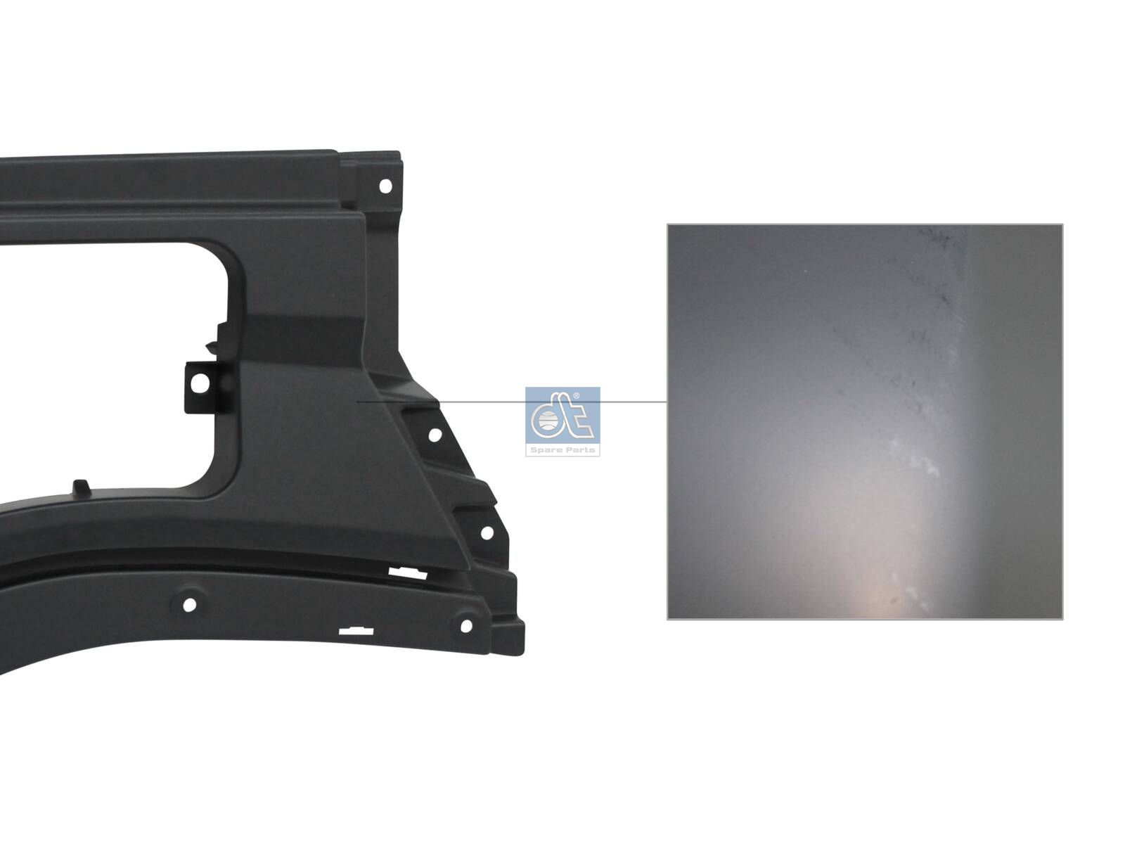 DT Spare Parts 2.00231 Fender, front, right, lacquered