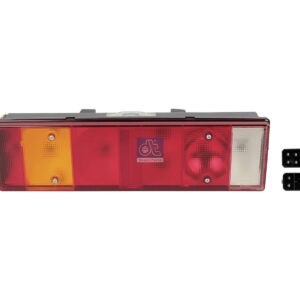 DT Spare Parts 2.24150 Tail lamp, right, with license plate lamp, 24 V, Lb: 160 mm, L: 465 mm, H: 130 mm