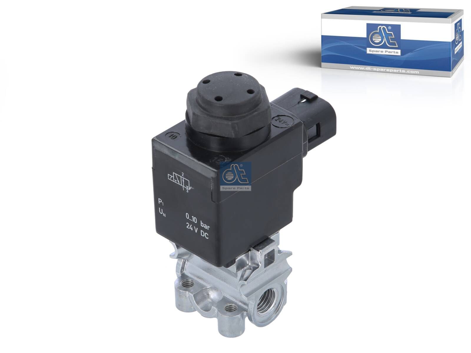 DT Spare Parts 2.25060 Solenoid valve, 24 V, M12 x 1,5, max. 10 bar, 2 poles