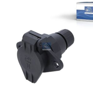 DT Spare Parts 2.25433 Socket, plastic, crimp connection, 24 V, ISO 1185, 7 poles