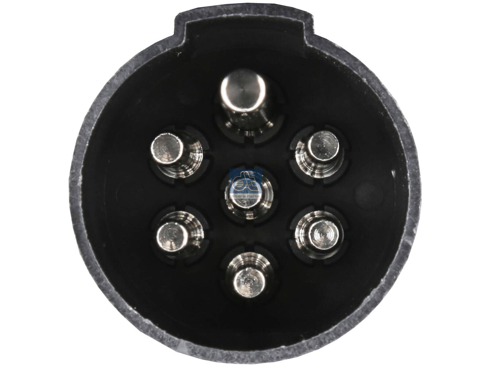 DT Spare Parts 2.25433 Socket, plastic, crimp connection, 24 V, ISO 1185, 7 poles