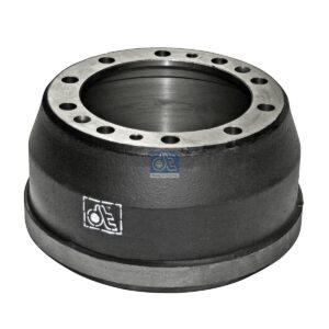 DT Spare Parts 2.40302 Brake drum, D: 410 mm, 10 bores, b: 28 mm, P: 335 mm, d: 282 mm, H: 249 mm, B: 183 mm