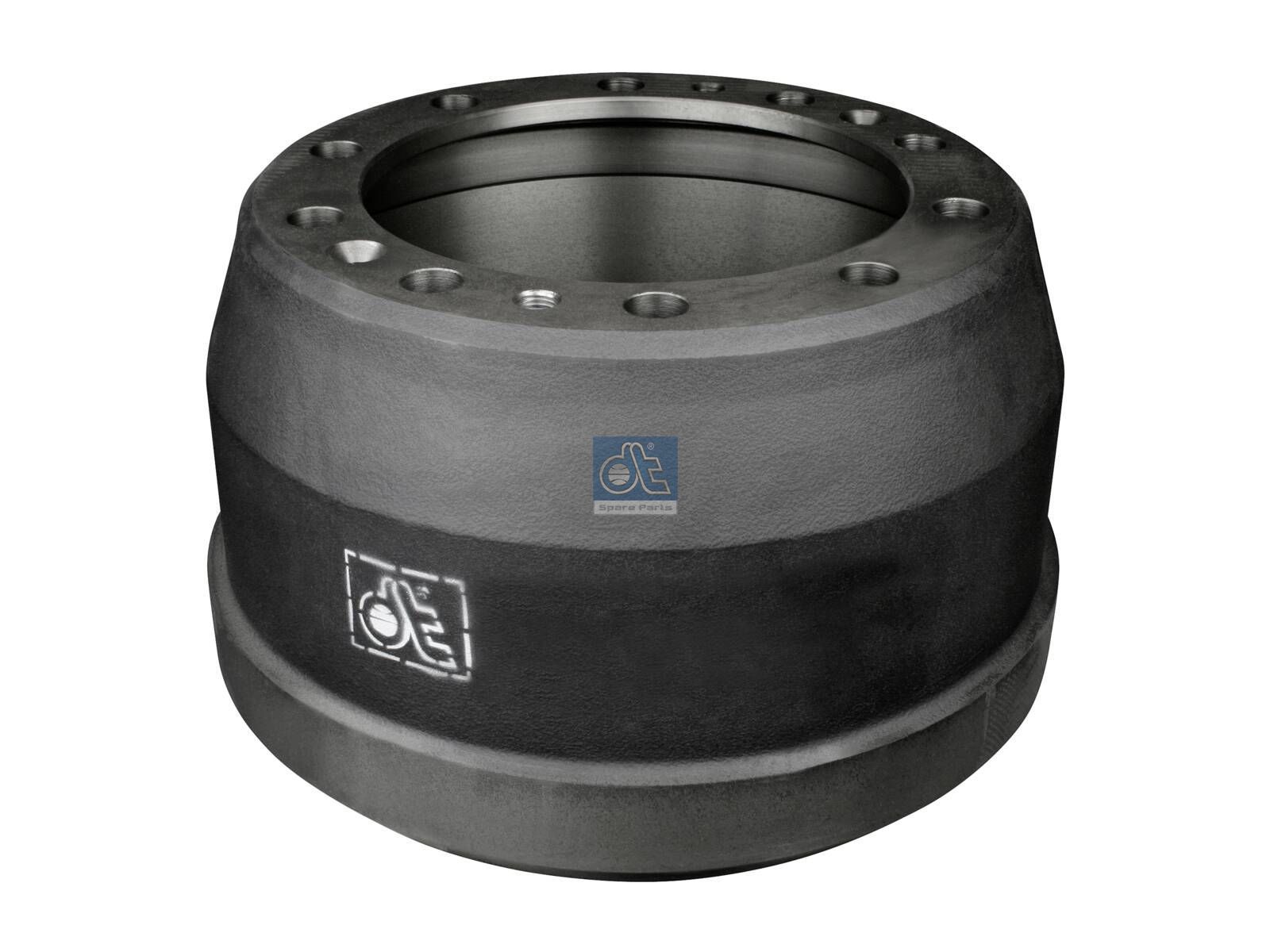 DT Spare Parts 2.40303 Brake drum, D: 410 mm, 10 bores, b: 28 mm, P: 335 mm, d: 282 mm, H: 282 mm, B: 202 mm