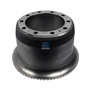 DT Spare Parts 2.40308 Brake drum, D: 394 mm, 10 bores, b: 28 mm, P: 335 mm, d: 282 mm, H: 312 mm, B: 266 mm