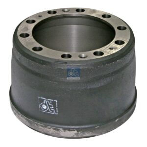 DT Spare Parts 2.40309 Brake drum, D: 394 mm, 10 bores, b: 33 mm, P: 335 mm, d: 282 mm, H: 289 mm, B: 218 mm