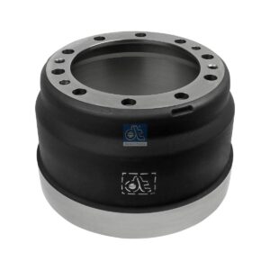 DT Spare Parts 2.40329 Brake drum, D: 410 mm, 10 bores, b: 28 mm, P: 335 mm, d: 282 mm, H: 306 mm, B: 230 mm