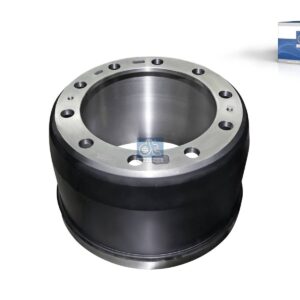 DT Spare Parts 2.40338 Brake drum, D: 394 mm, 10 bores, b: 28 mm, P: 335 mm, d: 282 mm, H: 287 mm, B: 249 mm