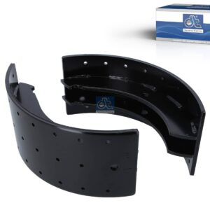 DT Spare Parts 2.40375 Brake shoe kit, reinforced version, D: 410 mm, b: 7 mm, W: 150 mm, S: 8 mm