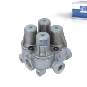 DT Spare Parts 2.44045 4-circuit-protection valve, M16 x 1,5, M22 x 1,5, Po21: 7 bar, Po22: 7 bar, Po23: 5.7 bar, Po24: 5.7 bar, Pc21: 5 bar, Pc22: 5 bar, Pc23: 4.5 bar, Pc24: 4.5 bar