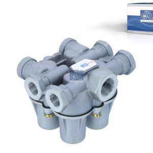 DT Spare Parts 2.44046 4-circuit-protection valve, M16 x 1,5, M22 x 1,5, max. 10 bar, Po21: 6.3 bar, Po22: 6.3 bar, Po23: 5.8 bar, Po24: 5.8 bar, Pc21: 4.5 bar, Pc22: 4.5 bar, Pc23: 3.8 bar, Pc24: 3.8 bar