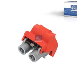 DT Spare Parts 2.46054 Palm coupling, red lid, M16 x 1,5, 10 bar