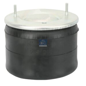 DT Spare Parts 2.61018 Air spring, with steel piston, D: 259 mm, D: 306 mm, M10, M16 x 1,5, L: 250 mm
