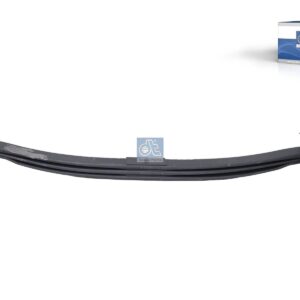 DT Spare Parts 2.61544 Leaf spring, front, d1: 20 mm, d2: 24 mm, L: 1556 mm, W: 100 mm, H: 195 mm, H: 80 mm, 3x25
