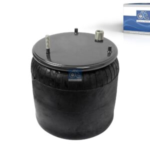 DT Spare Parts 2.61566 Air spring, with steel piston, D: 227 mm, Dmax: 285 mm, M10, M16 x 1,5, M24 x 1,5, L: 257 mm