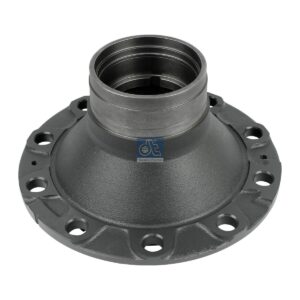 DT Spare Parts 2.65221 Wheel hub, without bearings, d1: 112.7 mm, d2: 130 mm, D: 383 mm, 10 bores, b: 27.2 mm, H: 185 mm