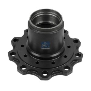 DT Spare Parts 2.65225 Wheel hub, without bearings, d1: 112.7 mm, d2: 130 mm, D: 384.5 mm, 10 bores, b: 27.2 mm, H: 193 mm