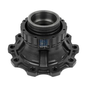 DT Spare Parts 2.65226 Wheel hub, without bearings, without ABS ring, d1: 125 mm, d2: 125 mm, D: 383 mm, 10 bores, b: 25 mm, H: 166 mm