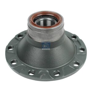 DT Spare Parts 2.65240 Wheel hub, with bearing, d1: 112.7 mm, d2: 130 mm, D: 383 mm, 10 bores, b: 27.2 mm, H: 185 mm