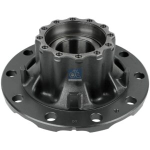 DT Spare Parts 2.65241 Wheel hub, with bearing, d1: 148 mm, d2: 148 mm, D: 384 mm, 10 bores, b: 27.2 mm, H: 173 mm