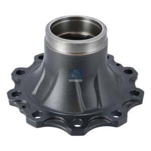 DT Spare Parts 2.65248 Wheel hub, without bearings, for drum brake, d1: 130 mm, d2: 130 mm, D: 383.8 mm, 10 bores, b: 25 mm, H: 161 mm