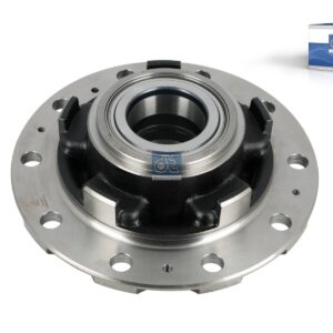 DT Spare Parts 2.65275 Wheel hub, with bearing, d1: 148 mm, d2: 148 mm, D: 385.5 mm, 10 bores, b: 25.3 mm, H: 157 mm