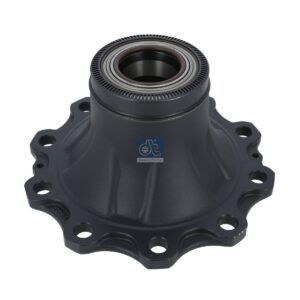 DT Spare Parts 2.65282 Wheel hub, with bearing, for drum brake, d1: 130 mm, d2: 130 mm, D: 383.8 mm, 10 bores, b: 25 mm, H: 161 mm