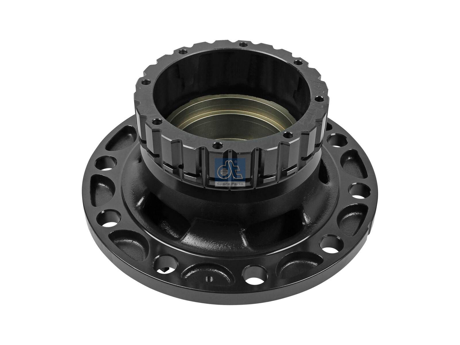 DT Spare Parts 2.65285 Wheel hub, without bearings, d1: 148 mm, d2: 148 mm, D: 383.4 mm, 10 bores, b: 27 mm, H: 226 mm