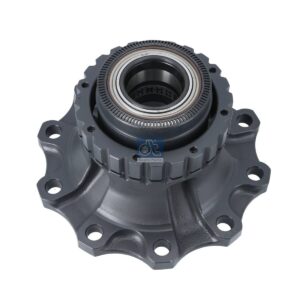 DT Spare Parts 2.65320 Wheel hub, with bearing, for disc brake, d1: 130 mm, d2: 130 mm, D: 383.5 mm, 10 bores, b: 25 mm, H: 161 mm