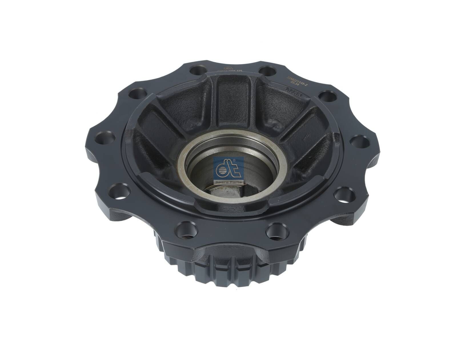 DT Spare Parts 2.65325 Wheel hub, without bearings, d1: 115 mm, d2: 115 mm, 10 bores, b: 25 mm