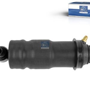 DT Spare Parts 2.70092 Cabin shock absorber, with air bellow, D: 43.7 mm, b: 14 mm, M12 x 1,75, Lmin: 276 mm, Lmax: 391 mm