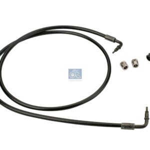 DT Spare Parts 2.70925 Hose line, cabin tilt, D: 8.5 mm, M12 x 1,5, M12 x 1, L: 1255 mm, L1: 1258 mm, 362 bar