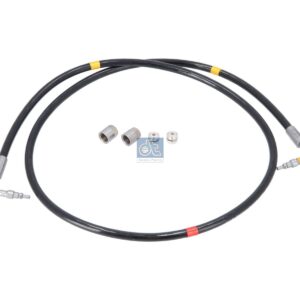DT Spare Parts 2.70928 Hose line, cabin tilt, D: 8.5 mm, L: 1270 mm, L1: 1002 mm, 362 bar