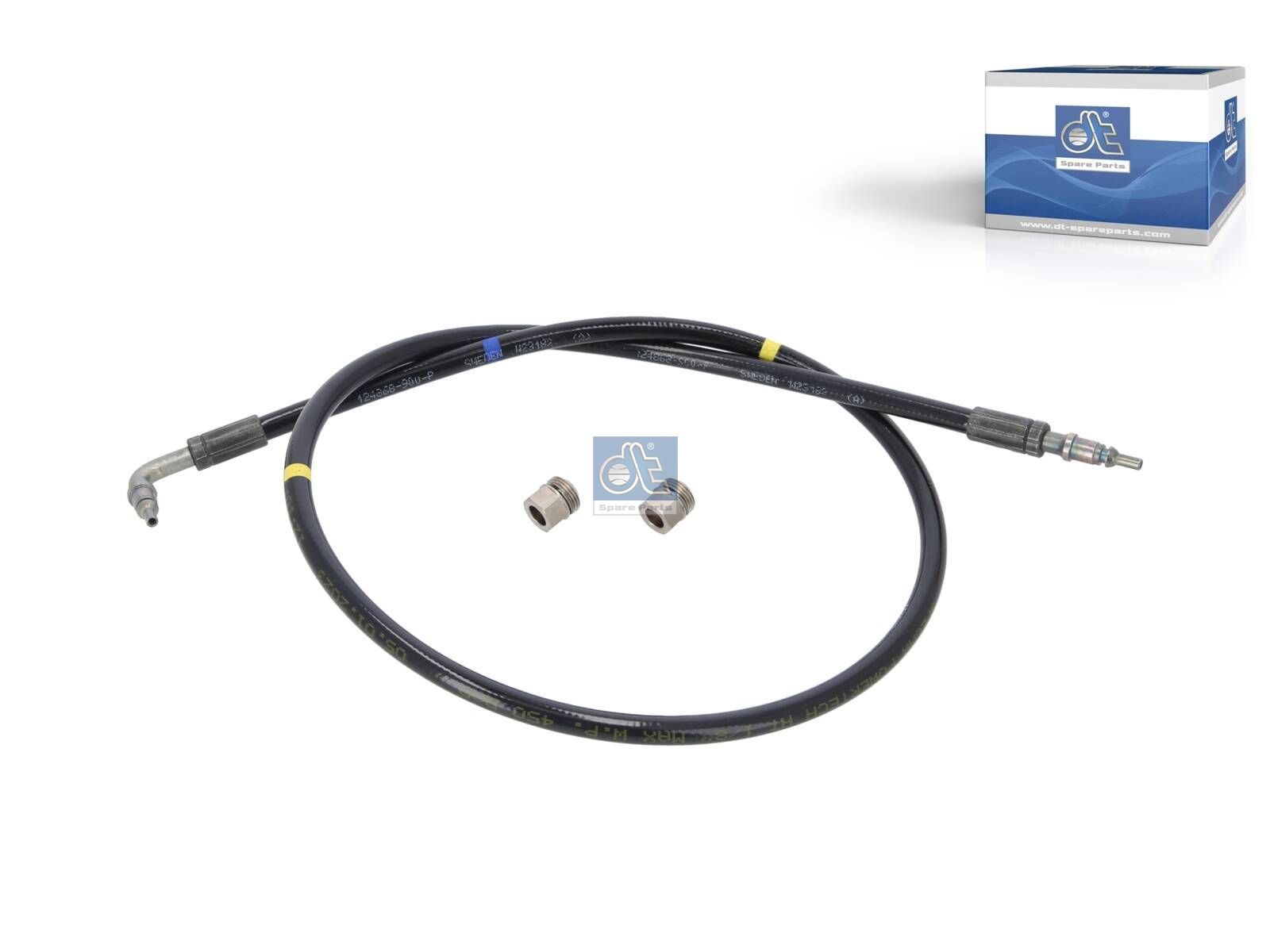 DT Spare Parts 2.70962 Hose line, cabin tilt, M12 x 1, L: 835 mm, 362 bar