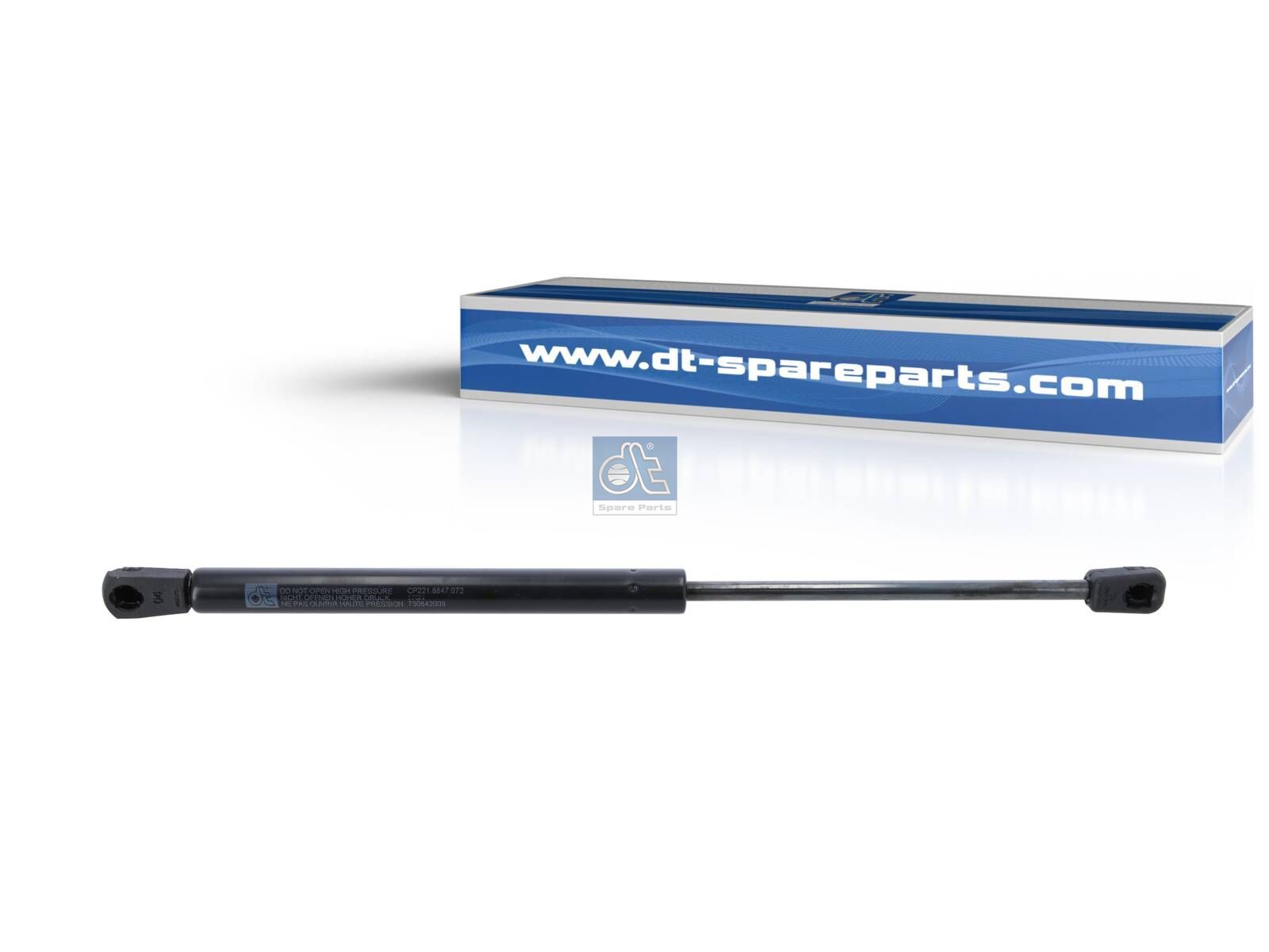 DT Spare Parts 2.72072 Gas spring, storage box, L: 393 mm, 170 N, Ls: 158 mm