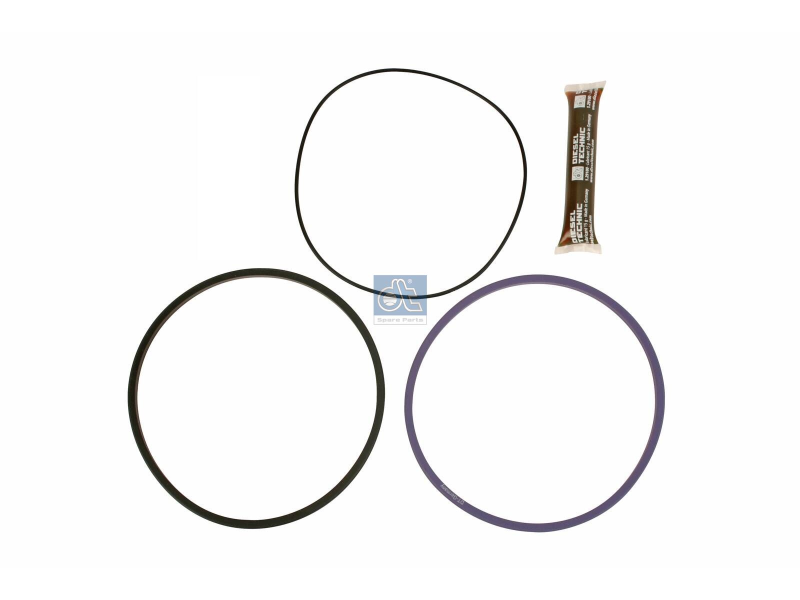 DT Spare Parts 2.91176 Seal ring kit, cylinder liner, d1: 132 mm, d2: 128.5 mm, H1: 2.4 mm, H2: 5 mm