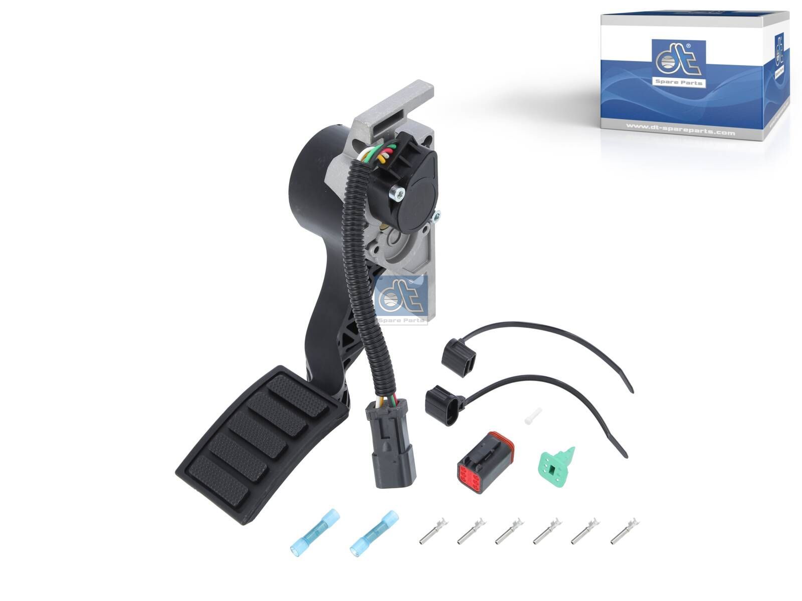 DT Spare Parts 2.92811 Accelerator pedal, with sensor, with repair kit, 6 poles
