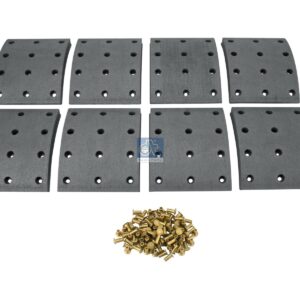 DT Spare Parts 2.94052SP Drum brake lining kit, axle kit, W: 150 mm, S: 18.4 mm