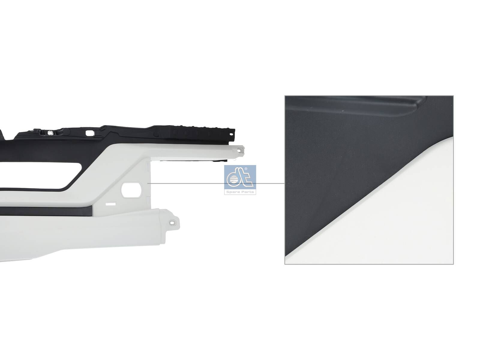 DT Spare Parts 3.00374 Bumper corner, right