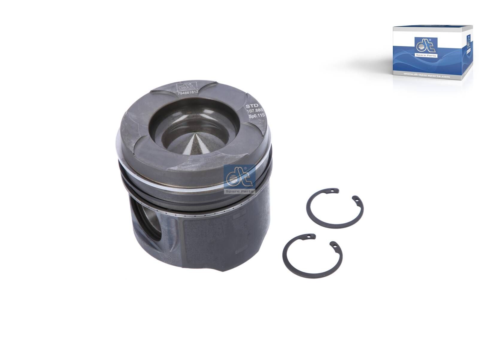 DT Spare Parts 3.10148 Piston, complete with rings, D: 108 mm, L: 103 mm