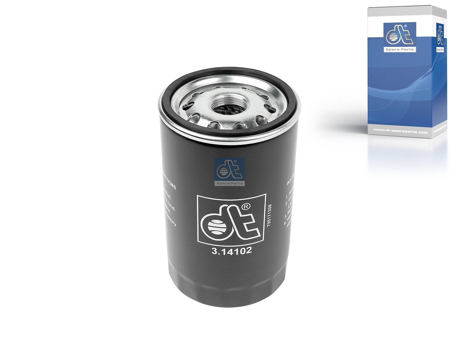 DT Spare Parts 3.14102 Oil filter, D: 108 mm, M30 x 2, H: 180 mm