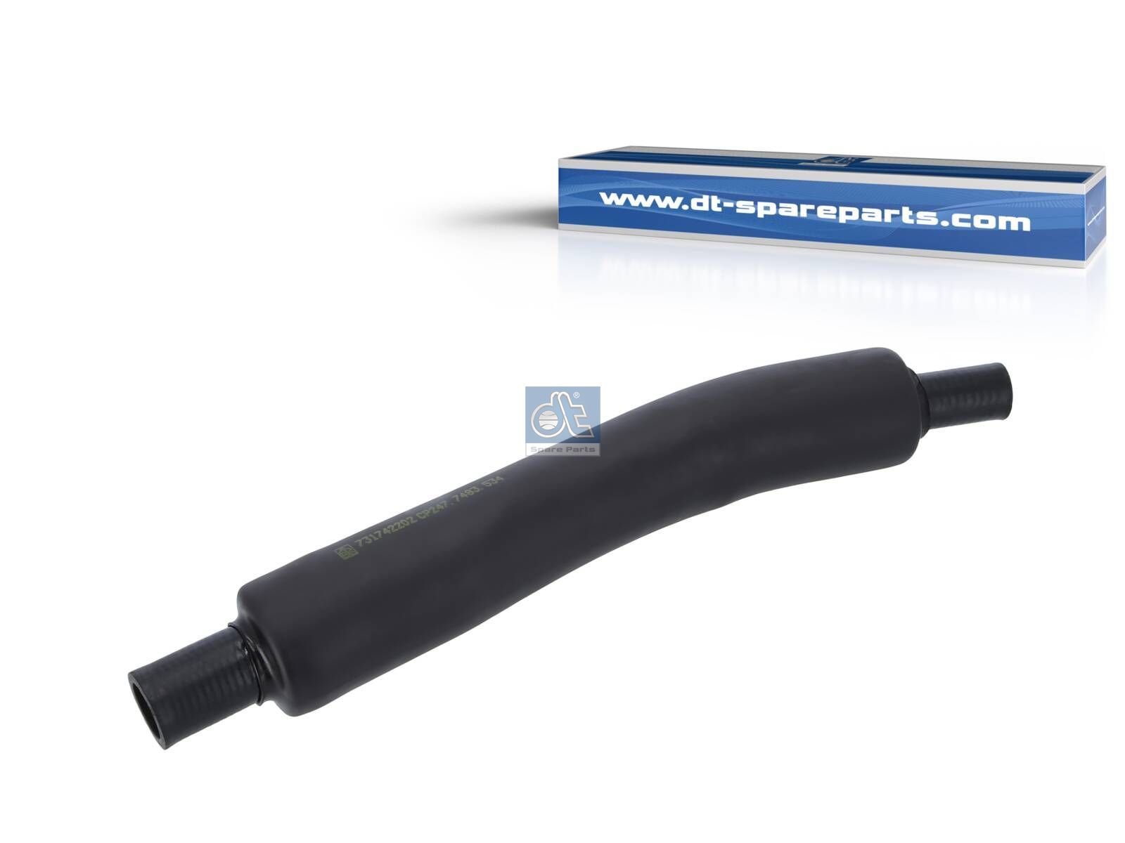 DT Spare Parts 3.16534 Hose, heating, d1: 18 mm, d2: 22 mm, L: 388 mm, S: 4 mm