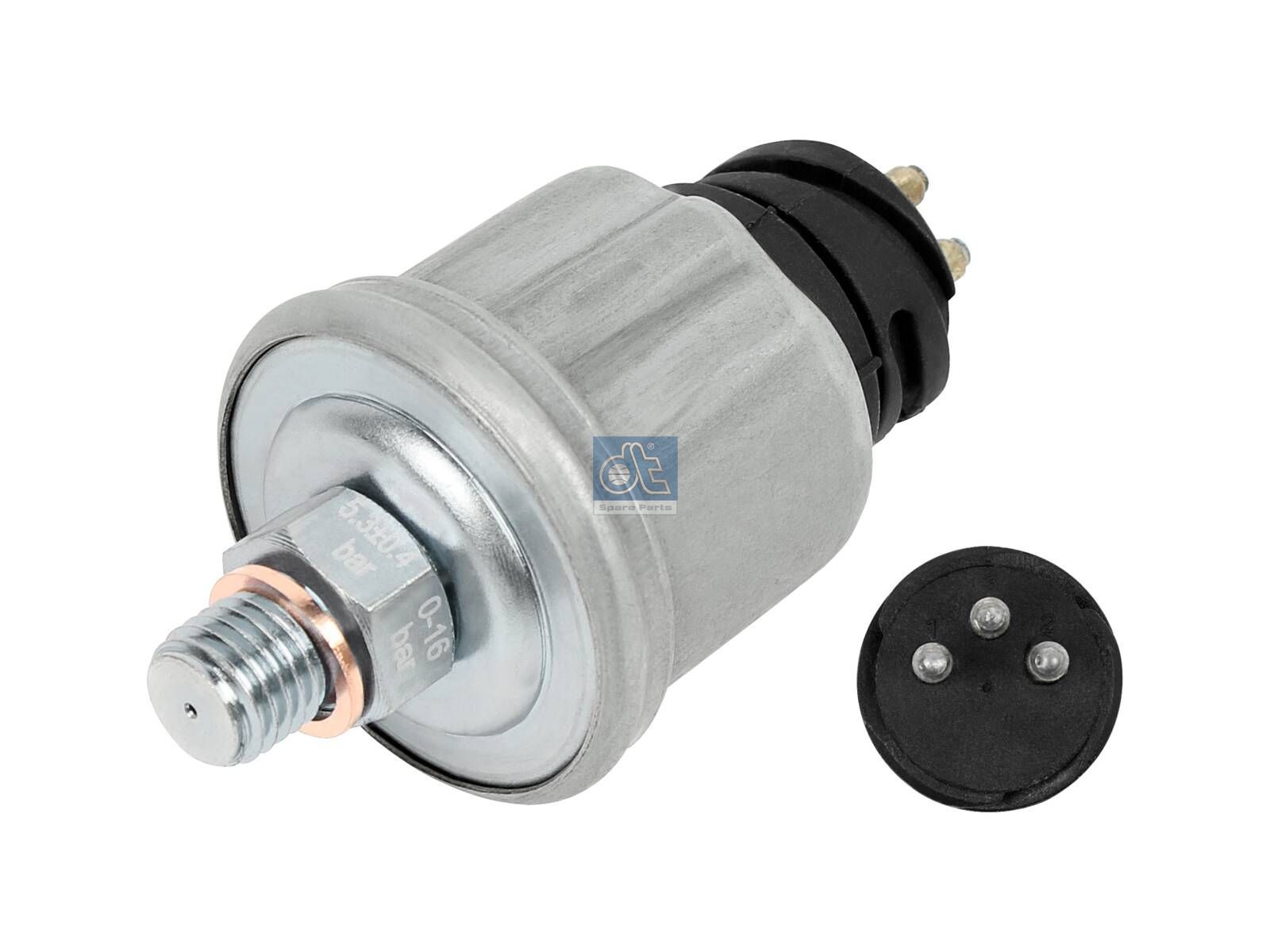 DT Spare Parts 3.37009 Air pressure sensor, M12 x 1,5, 5.3 bar, SPmax: 16 bar