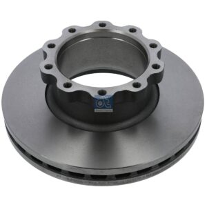DT Spare Parts 3.62052 Brake disc, D: 377 mm, 10 bores, P: 195 mm, M14 x 1,5, d: 162 mm, H: 128 mm, S: 45 mm, s: 37 mm