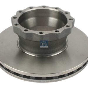 DT Spare Parts 3.62056 Brake disc, D: 330 mm, 12 bores, P: 180 mm, M12 x 1,5, H: 124 mm, S: 34 mm, s: 26 mm