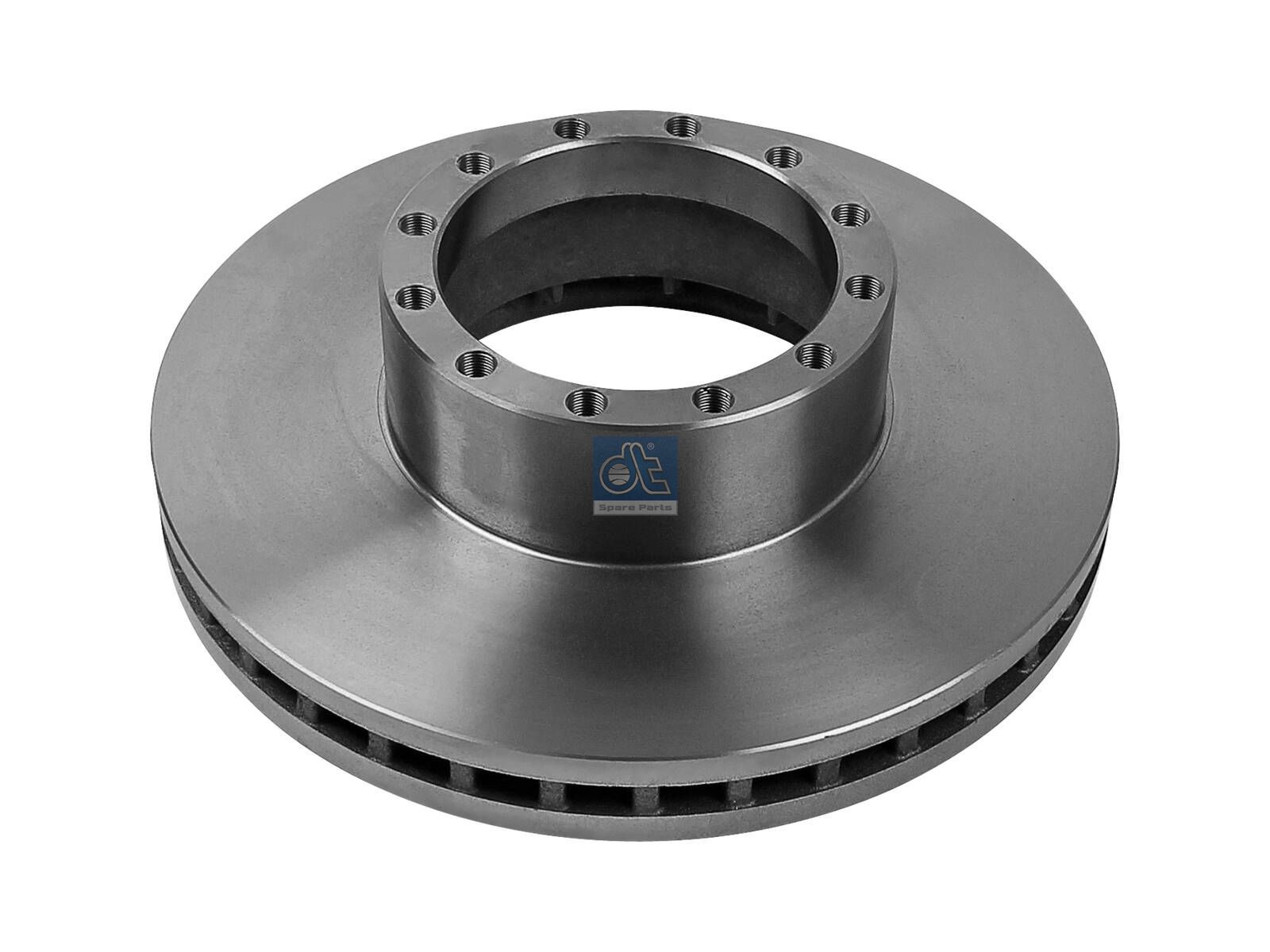 DT Spare Parts 3.62066 Brake disc, D: 410 mm, 12 bores, P: 185 mm, M16 x 1,5, H: 120 mm, S: 48 mm, s: 40 mm
