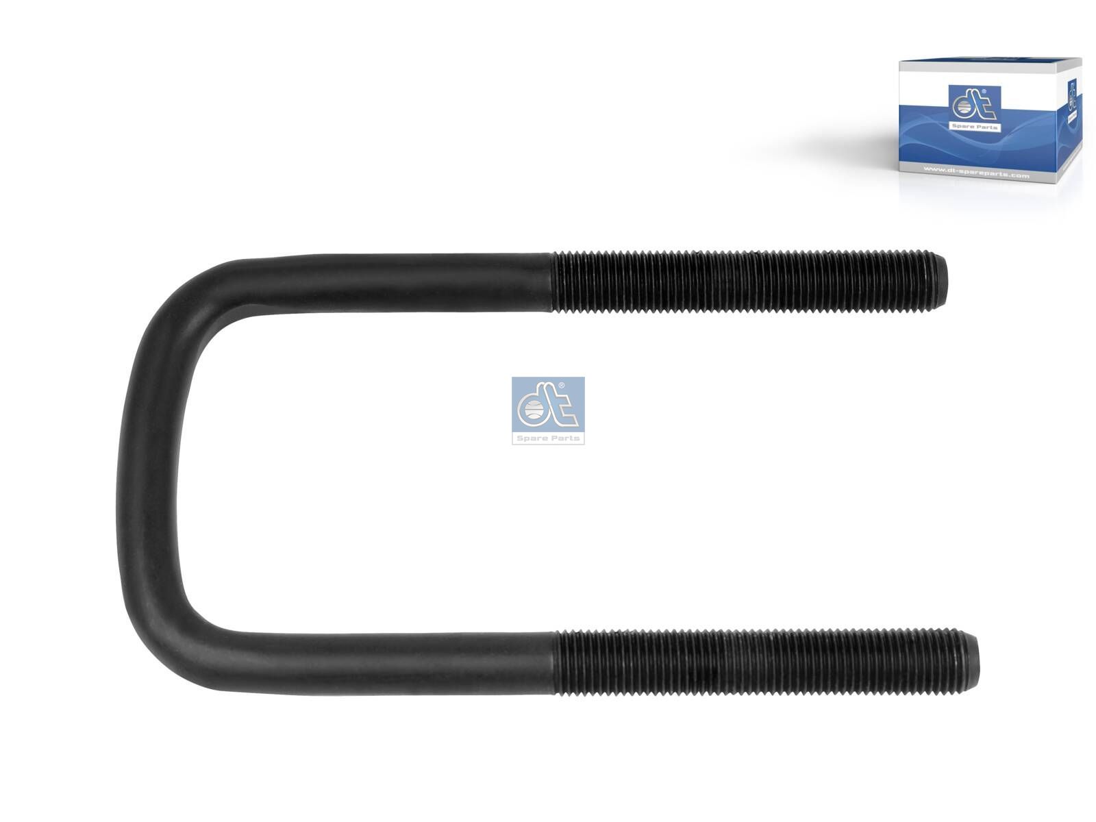 DT Spare Parts 3.66111 U-bolt, r: 16 mm, R: 180 mm, M18 x 2, LTh: 109 mm, L: 209 mm, w: 91.5 mm