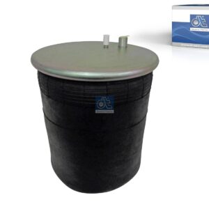 DT Spare Parts 3.66444 Air spring, with steel piston, D1: 210 mm, D2: 273 mm, Dmax: 320 mm, M18 x 2, M16 x 1,5, M12 x 1,5, L: 328 mm