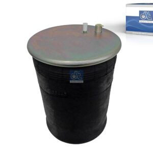 DT Spare Parts 3.66445 Air spring, with steel piston, D1: 273 mm, D2: 230 mm, Dmax: 320 mm, M18 x 2, M16 x 1,5, M12 x 1,5, L: 328 mm