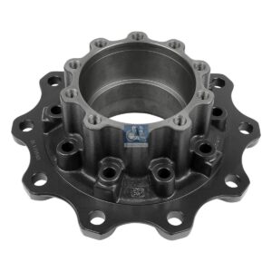 DT Spare Parts 3.67611 Wheel hub, without bearings, d1: 160 mm, d2: 160 mm, D: 380 mm, 10 bores, b: 22 mm, P: 335 mm, H: 163 mm