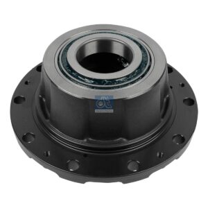 DT Spare Parts 3.67618 Wheel hub, with bearing, d1: 180 mm, d2: 170 mm, D: 369 mm, 10 bores, b: 22 mm, H: 201 mm